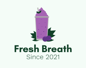 Fresh Grape Smoothie  logo design