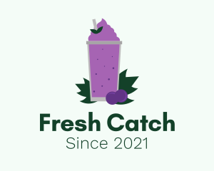 Fresh Grape Smoothie  logo design