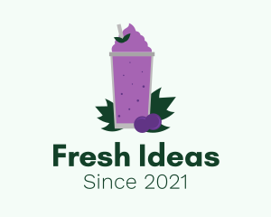 Fresh Grape Smoothie  logo design