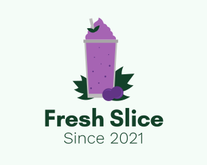 Fresh Grape Smoothie  logo design