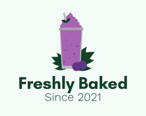 Fresh Grape Smoothie  logo design