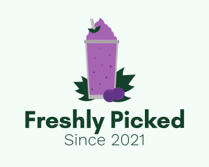 Fresh Grape Smoothie  logo design