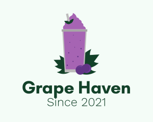 Fresh Grape Smoothie  logo design