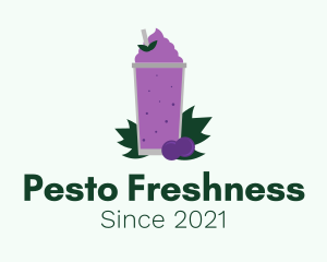 Fresh Grape Smoothie  logo design