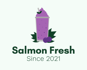 Fresh Grape Smoothie  logo design