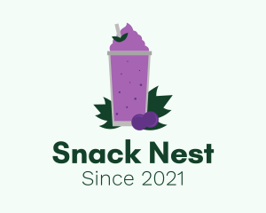 Fresh Grape Smoothie  logo design