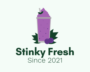 Fresh Grape Smoothie  logo design