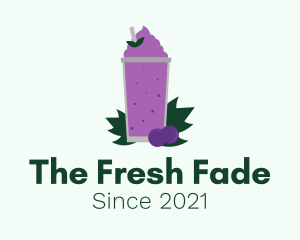 Fresh Grape Smoothie  logo design