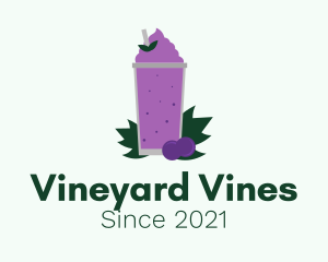 Fresh Grape Smoothie  logo design