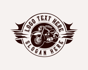 Motocross Motorcycle Hipster logo design