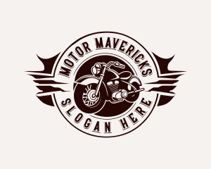 Motocross Motorcycle Hipster logo design