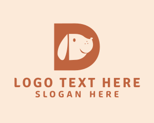 Pet Dog Letter D logo