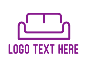 Purple Furniture Sofa logo design