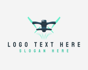 Flying Drone Aerial logo design