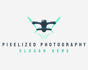 Flying Drone Aerial logo design