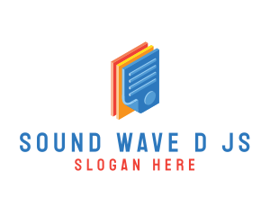 3D Document Files logo design