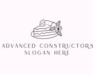 Cake Slice Dessert logo design