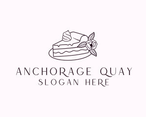 Cake Slice Dessert logo design