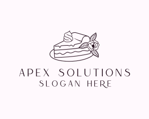 Cake Slice Dessert logo design