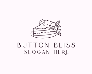 Cake Slice Dessert logo design