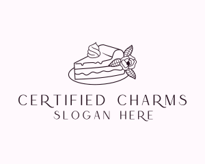 Cake Slice Dessert logo design