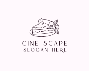 Cake Slice Dessert logo design