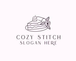 Cake Slice Dessert logo design