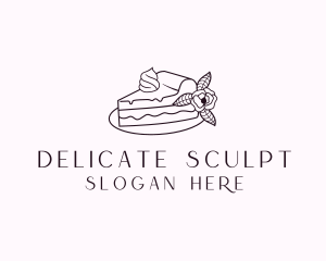 Cake Slice Dessert logo design