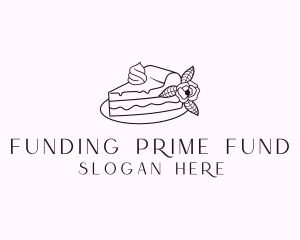 Cake Slice Dessert logo design