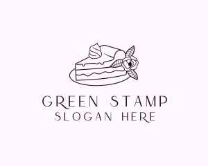 Cake Slice Dessert logo design