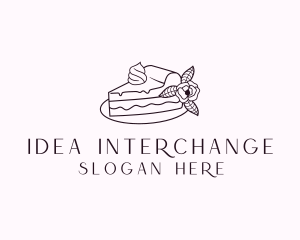 Cake Slice Dessert logo design