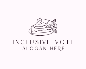 Cake Slice Dessert logo design