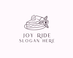 Cake Slice Dessert logo design