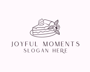 Cake Slice Dessert logo design