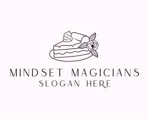 Cake Slice Dessert logo design