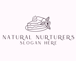 Cake Slice Dessert logo design