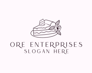 Cake Slice Dessert logo design