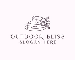 Cake Slice Dessert logo design