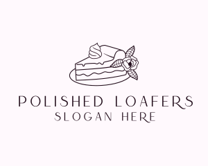 Cake Slice Dessert logo design