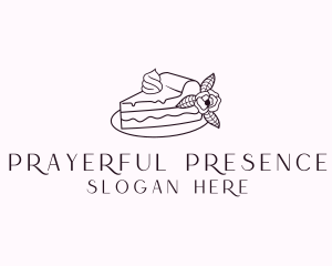 Cake Slice Dessert logo design