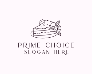 Cake Slice Dessert logo design