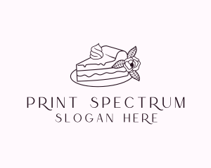 Cake Slice Dessert logo design