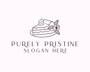 Cake Slice Dessert logo design