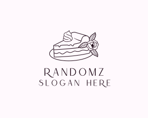 Cake Slice Dessert logo design