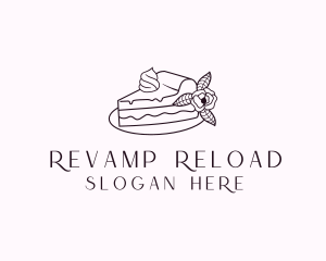 Cake Slice Dessert logo design