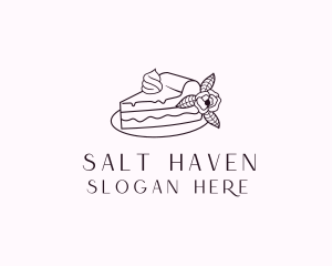 Cake Slice Dessert logo design