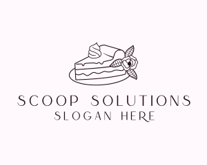 Cake Slice Dessert logo design