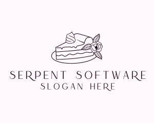 Cake Slice Dessert logo design