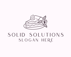 Cake Slice Dessert logo design