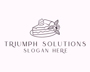 Cake Slice Dessert logo design